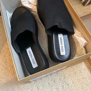 Steve Madden Black Women's Mules